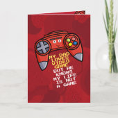 赤おもしろいジョイスティック父の日の挨拶 カード (正面)