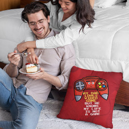 赤おもしろいジョイスティック父の日の挨拶 クッション