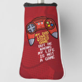 赤おもしろいジョイスティック父の日の挨拶 ゴルフヘッドカバー (回転90)