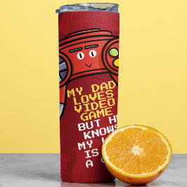 赤おもしろいジョイスティック父の日の挨拶 タンブラー