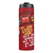 赤おもしろいジョイスティック父の日の挨拶 タンブラー (正面)