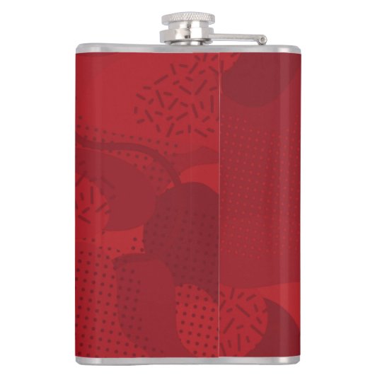 赤おもしろいジョイスティック父の日の挨拶 フラスク (裏面)