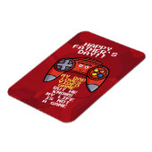 赤おもしろいジョイスティック父の日の挨拶 マグネット (左側)