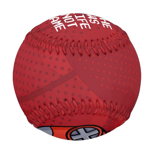 赤おもしろいジョイスティック父の日の挨拶 野球ボール (裏面)