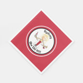 赤おもしろいナースの紙 スタンダードランチョンナプキン (角)