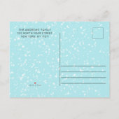 赤おもしろいレトロトラッククリスマスツリー移動 案内ポストカード (裏面)