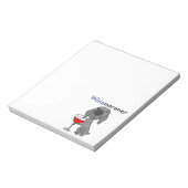 赤おもしろいワインを飲むワイマラーンドッグ ノートパッド (回転)