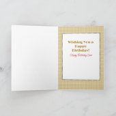 赤おもしろいワイントースト男性マンガハッピーバースデー カード (内部)