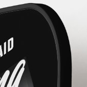 赤おもしろいワパーソナライズされたインの飲み方 ピックルボールラケット (左詳細)