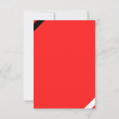 赤おもしろい少年プレスクール卒業 招待状 (裏面)