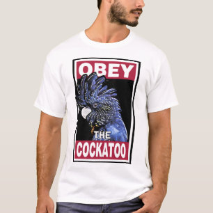 赤おもしろい尾黒尾コカトー – Bird Art Tシャツ