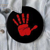 赤おもしろい手 缶バッジ (インサイチュ)