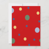 赤おもしろい熱70番目の誕生日招待状 招待状 (裏面)