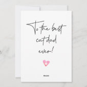 赤おもしろい父の日の猫最高ののパパ シーズンカード (裏面)