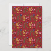 赤おもしろい猫クリスマススピリットカクテルパーティー 招待状 (裏面)