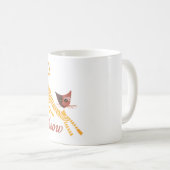 赤おもしろい猫 コーヒーマグカップ (正面右)