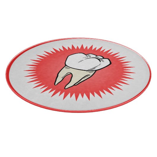 赤おもしろい白ベージュ抽出モルスターバスト カッティングボード (角)