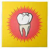 赤おもしろい白ベージュ抽出モルスターバスト タイル (正面)