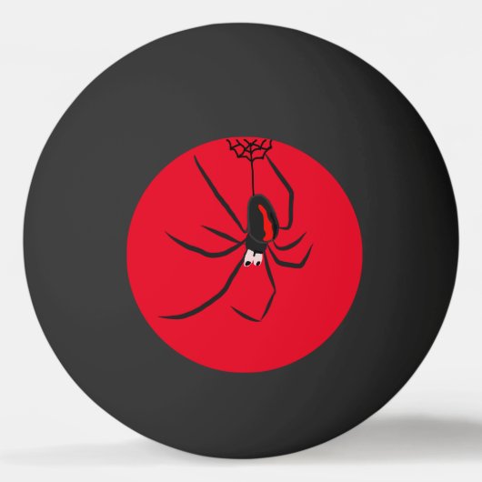 赤おもしろい背中スパイダーキッズ 卓球ボール (正面)