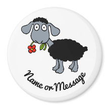 赤おもしろい花付き可愛い黒羊カスタム羊