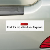 赤おもしろい薬共謀説アンチグローバリスト バンパーステッカー (車上)