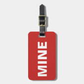赤おもしろい鉱 ラゲッジタグ (正面縦)