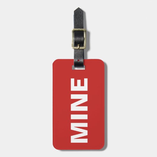 赤おもしろい鉱 ラゲッジタグ (正面縦)