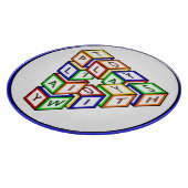 赤おもしろい青イエローグリーンキッズブロック カッティングボード (角)