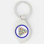 赤おもしろい青イエローグリーンキッズブロック キーホルダー (正面)