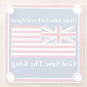 赤おもしろい青メイクアメリカ再王室の度ベクターアート ガラスコースター (裏面)