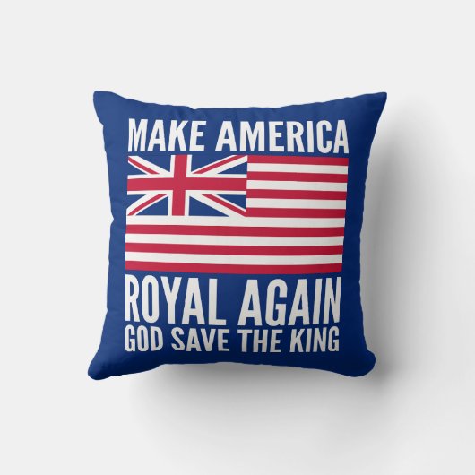 赤おもしろい青メイクアメリカ再王室の度ベクターアート クッション (裏面)
