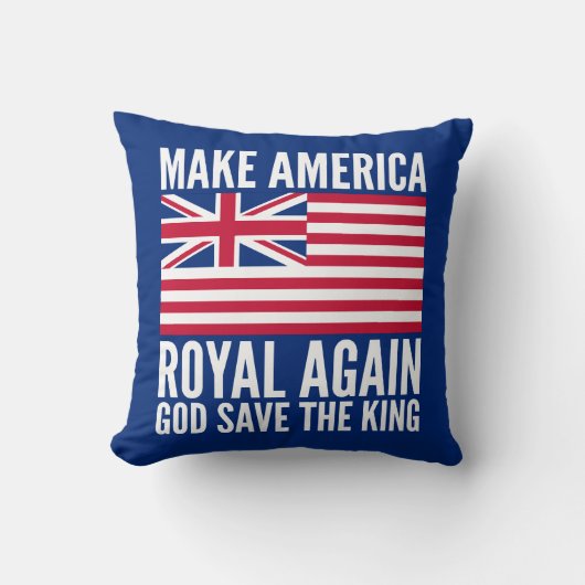 赤おもしろい青メイクアメリカ再王室の度ベクターアート クッション (正面)