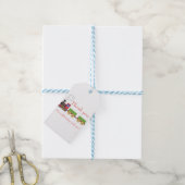 赤おもちゃ列車の男の子の感謝してい誕生日あなたが贈りラベル ギフトタグ (より糸付き)