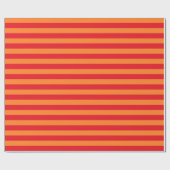 赤およびオレンジは縞で飾ります ラッピングペーパー (フラット)