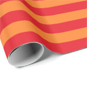 赤およびオレンジは縞で飾ります ラッピングペーパー (ロールコーナー)