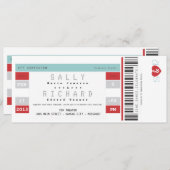 赤および水のコンサートのチケットの招待状 招待状 (正面/裏面)