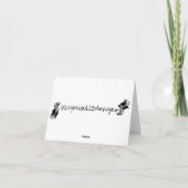 赤および水の花柄 カード (裏面)