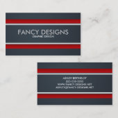 赤および灰色 名刺 (正面/裏面)