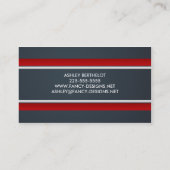 赤および灰色 名刺 (裏面)