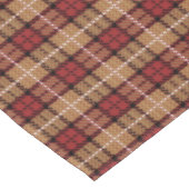 赤および金ゴールドのピクセル格子縞 テーブルクロス (アングル)