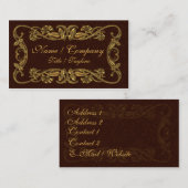 赤および金ゴールドの優雅 名刺 (正面/裏面)