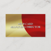 赤および金ゴールドの名刺 名刺 (裏面)