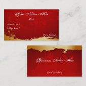 赤および金ゴールドの名刺 名刺 (正面/裏面)