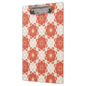 赤および金ゴールドの花のレースパターン クリップボード (左)