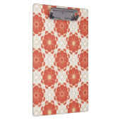 赤および金ゴールドの花のレースパターン クリップボード (右)