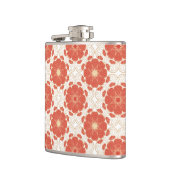 赤および金ゴールドの花のレースパターン フラスク (左)