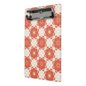 赤および金ゴールドの花のレースパターン ミニクリップボード (アングル2)