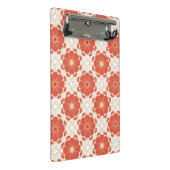 赤および金ゴールドの花のレースパターン ミニクリップボード (アングル)