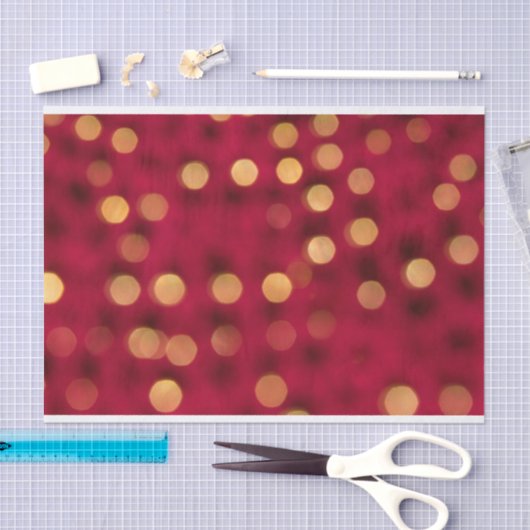 赤および金ゴールドの輝きのティッシュペーパー 薄葉紙 (クラフト)