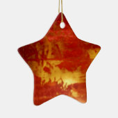 赤および金ゴールドの陶磁器の装飾 セラミックオーナメント (右)